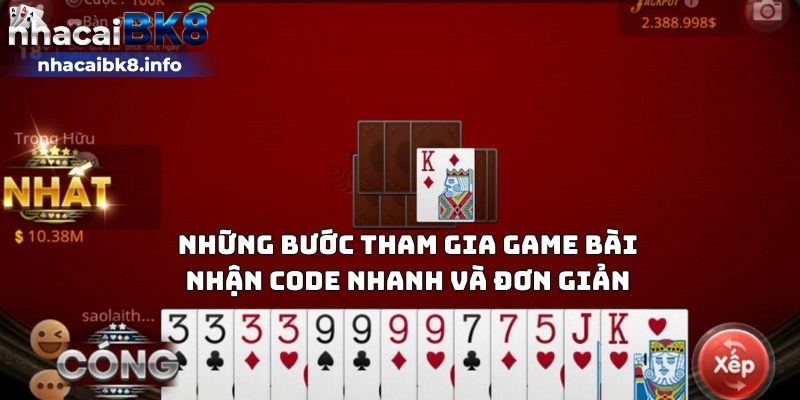 Những bước tham gia game bài nhận code nhanh và đơn giản